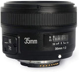 YONGNUO YN35mm F2 Lens 1:2 AF/MF Wide-Angle Fixed/Prime Auto Focus Lens for Nikon DSLR Cameras