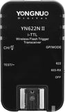 Official YONGNUO Wireless TTL Flash Trigger YN622N II for Nikon Camera, High-Speed Sync HSS 1/8000s