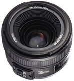 YONGNUO YN35mm F2 Lens 1:2 AF/MF Wide-Angle Fixed/Prime Auto Focus Lens for Nikon DSLR Cameras