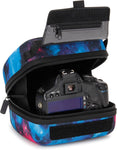 USA GEAR Hard Shell DSLR Camera Case (Galaxy) with Molded EVA Protection, Quick Access Opening, Padded Interior and Rubber Coated Handle-Compatible with Nikon, Canon, Pentax, Olympus and More