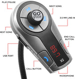 GOgroove FlexSMART X2 Bluetooth FM Transmitter for Car Radio with USB Charging , Multipoint Pairing , Music Controls , Handsfree Microphone - Sync with iPhone , Android , Tablets Updated 2019 Version