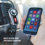 GOgroove FlexSMART X2 Bluetooth FM Transmitter for Car Radio with USB Charging , Multipoint Pairing , Music Controls , Handsfree Microphone - Sync with iPhone , Android , Tablets Updated 2019 Version