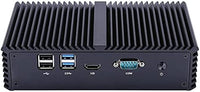 QOTOM Q330G4 Mini PC w/ 8GB RAM + 32GB SSD - Core i3, AES-NI, 4 Intel LAN, 15Watts, Industrial Mini PC Firewall Gateway Router (Q330G4-8R-32S) (8GB RAM + 32GB SSD)