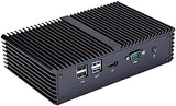 QOTOM Q355G4 Mini PC w/ 8GB RAM + 16GB SSD - Core i5, AES-NI, 4 Intel LAN, 15Watts, Industrial Mini PC Firewall Gateway Router (Q355G4-8R-16S)