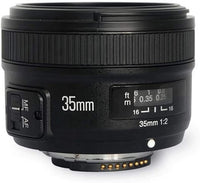 YONGNUO YN35mm F2 Lens 1:2 AF/MF Wide-Angle Fixed/Prime Auto Focus Lens for Nikon DSLR Cameras