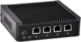 Qotom Q190G4 S01 Mini PC w/ 8GB RAM + 16GB SSD - J1900 Quad-Core CPU, 4 Intel Gigabit Ethernet NICs, 10W Max Power, Industrial Mini PC Firewall Router (Qotom-Q190G4-S01)