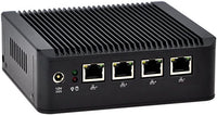 [Used Item] Qotom Q190G4 S02 Barebone PC - J1900 Quad-Core CPU, 4 Intel Gigabit Ethernet NICs, 10W Max Power, Industrial Mini PC Firewall Router (Qotom-Q190G4-S02)