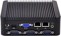 QOTOM Q190P Industrial PC - J1900 Quad Core, 4 Serial Ports (RS232), 2 Gigabit Ethernet, 10Watts