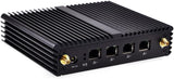 Qotom Q190G4N-S07 Fanless Mini PC w/ 8GB RAM + 64GB SSD, 4 Intel LAN, 10Watts, Industrial Mini PC Firewall Gateway Router