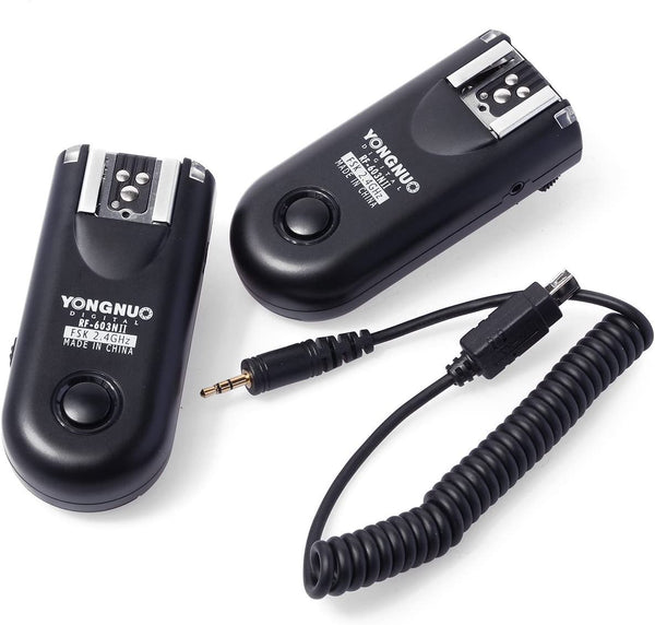 Yongnuo RF-603 II N3 2.4GHz Wireless Flash Trigger/Wireless Shutter Release Transceiver Kit for Nikon D600 D7100 D7000 D5000 D3000 D90