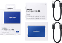 Samsung T7 Portable SSD - USB 3.2 (Gen2, 10Gbps) External SSD (1TB, Blue)