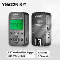YONGNUO YN-622N-KIT YN622N-KIT Wireless i-TTL Flash Trigger Kit with LED Screen for Nikon Including 1X YN622N-TX Controller and 1X YN622 N Transceiver