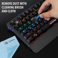 ENHANCE Mechanical Keyboard O Ring Ultra-Quiet Switch Dampeners Damper (140pcs), Key Cap Remover, Cleaning Brush, Cloth and Accessory Bag - Mod Kit for Cherry MX, TTC, Kaihua