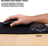 ENHANCE Mouse Pad with Wrist Rest Parent (Black)