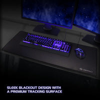 Extended Large Gaming Mouse Pad by Enhance - XL Mouse Mat (31.5" x 13.75") Anti-Fray Stitching for Professional Esports with Low-Friction Tracking Surface and Non-Slip Backing - Black