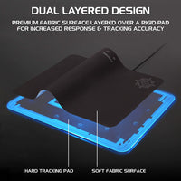 ENHANCE Large LED Gaming Mouse Pad with 7 RGB Colors & 2 Lighting Effects, Brightness Controls, Precision Tracking for Esports