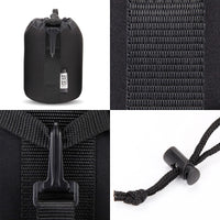 FlexARMOR Protective Neoprene Lens Case Pouch USA Gear - Small, Medium Large Cases Hold Lenses up to 70-300mm Drawstring Opening, Attached Clip, Reinforced Belt Loop