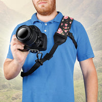 TrueSHOT Rapid Fire Camera Neck Strap Sling with Adjustable Neoprene Design and Gliding Buckle by USA GEAR