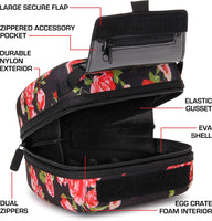 USA GEAR Hard Shell DSLR Camera Case (Floral) with Molded EVA Protection, Quick Access Opening, Padded Interior and Rubber Coated Handle-Compatible with Nikon, Canon, Pentax, Olympus and More